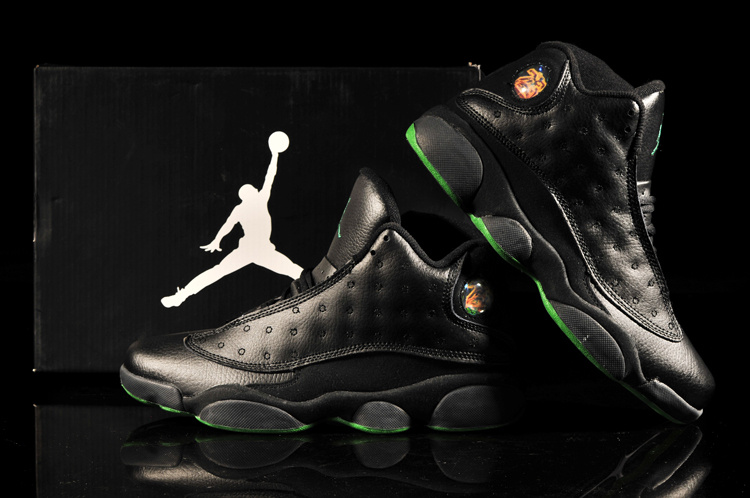 2013 Air Jordan 13 Black Green Shoes - Click Image to Close