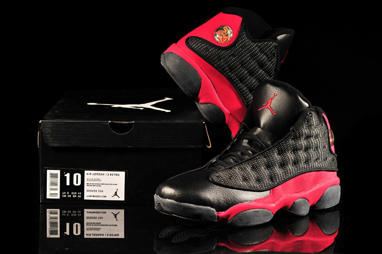 2013 Air Jordan 13 Black Red Shoes - Click Image to Close