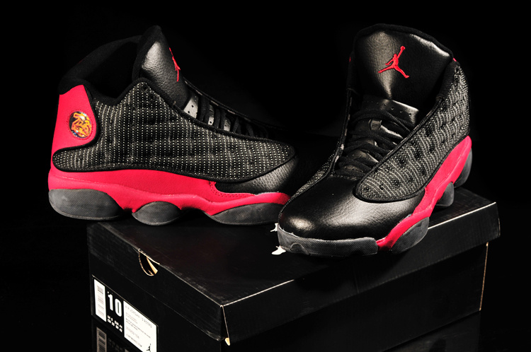 2013 Air Jordan 13 Black Red Shoes - Click Image to Close
