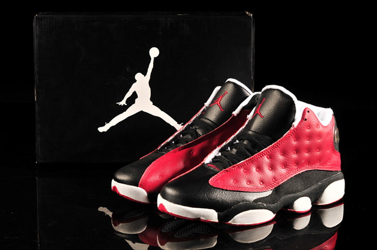 2013 Air Jordan 13 Black Red White Shoes - Click Image to Close