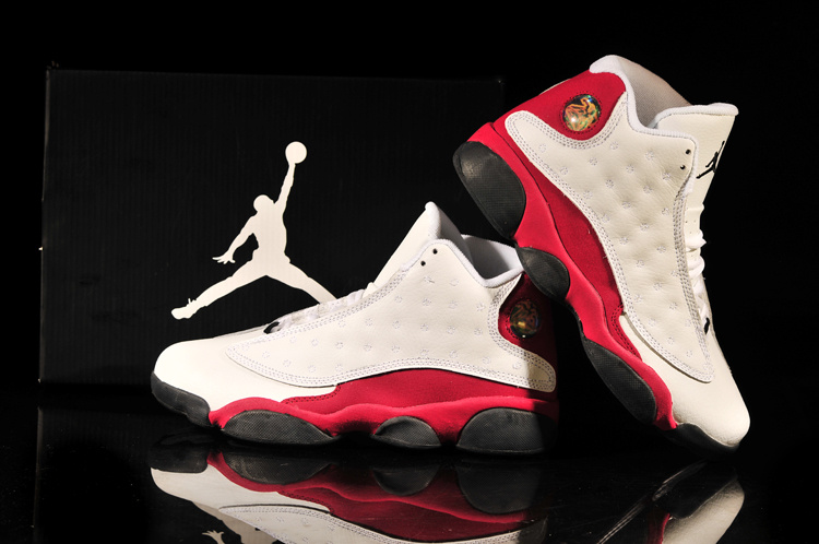 2013 Air Jordan 13 White Red Shoes - Click Image to Close