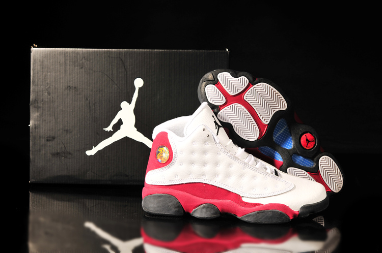 2013 Air Jordan 13 White Red Shoes