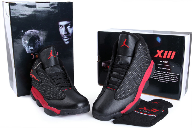 2013 Hardcover Air Jordan 13 Black Red Shoes