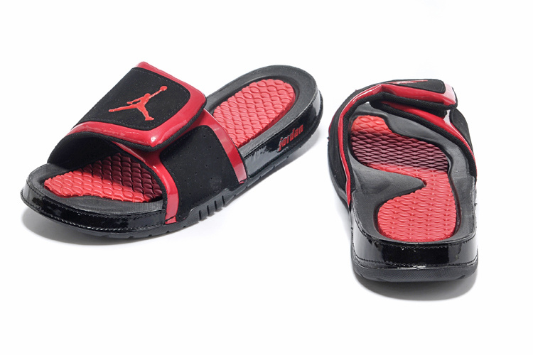 2013 Jordan Hydro 2 Black Red Slipper.jpg - Click Image to Close