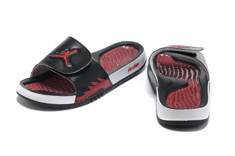 2013 Jordan Hydro 5 Black White Red Slipper.jpg