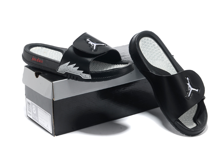 2013 Jordan Hydro 5 Black White Slipper.jpg