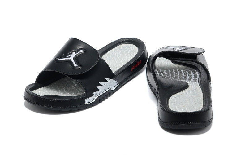 2013 Jordan Hydro 5 Black White Slipper.jpg - Click Image to Close