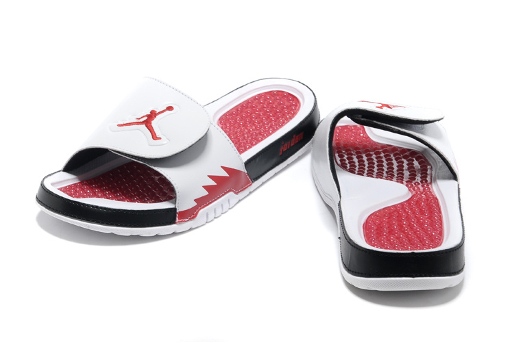 2013 Jordan Hydro 5 White Red Black Slipper.jpg