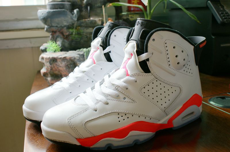 2014 Air Jordan Retro 6 Infrared White Red Shoes - Click Image to Close