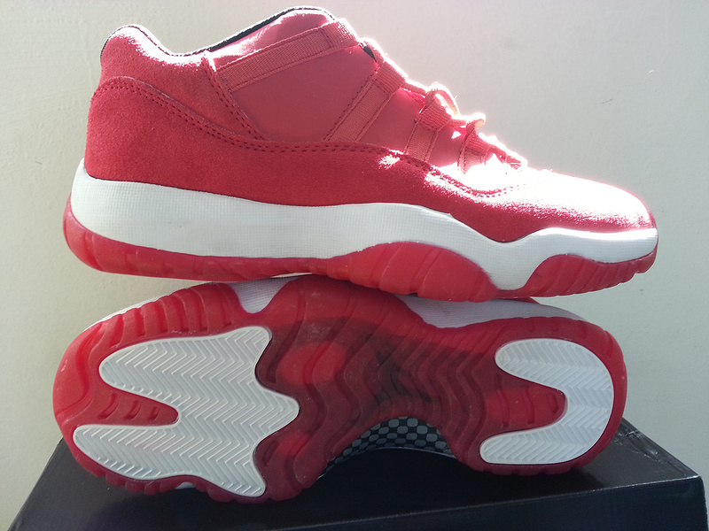 2015 Air Jordan 11 Retro Low Red White Shoes - Click Image to Close