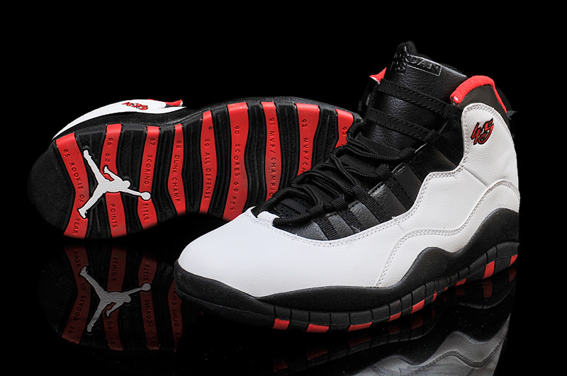 2015 Jordan 10 Retro Grey Black Red Shoes