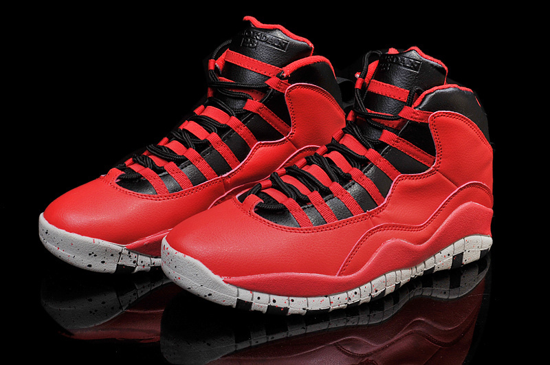 2015 Jordan 10 Retro Red Black Shoes - Click Image to Close