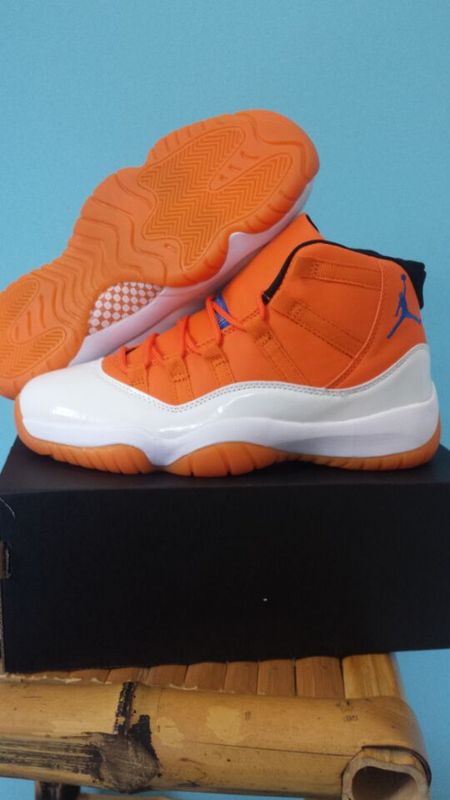 Latest Air Jordan 11 Retro White Orange - Click Image to Close