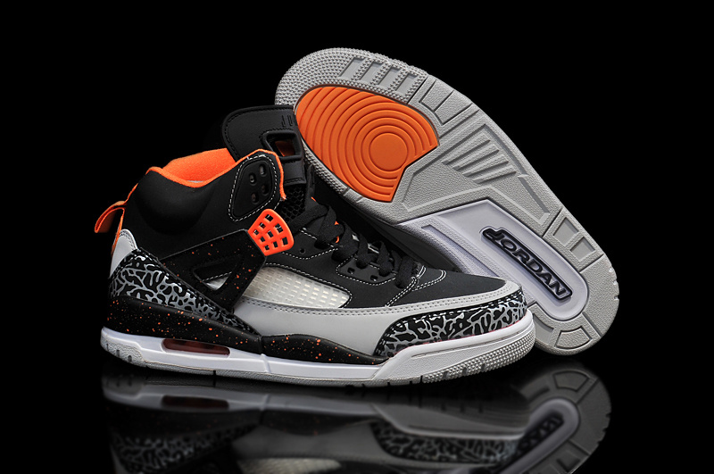 jordan shoes black and orange