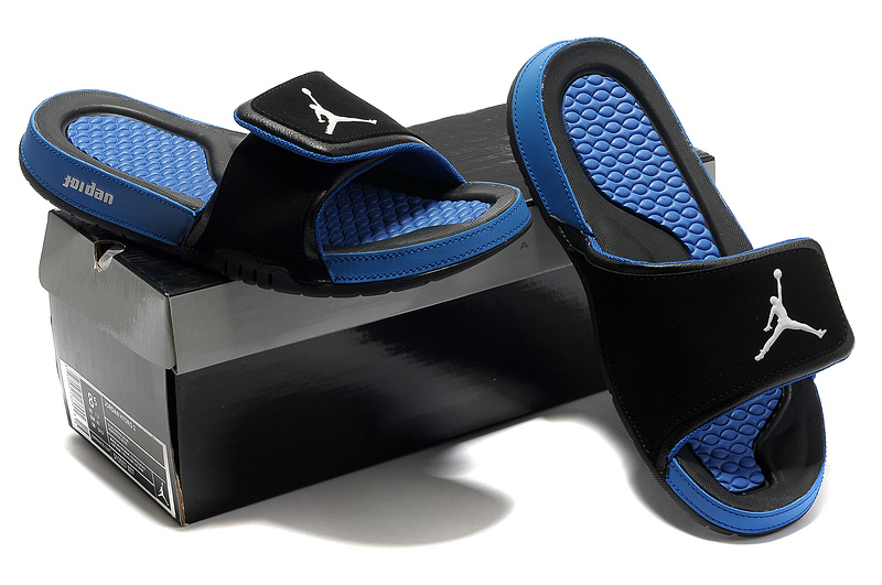 2015 Jordan Hydro 2 Black Blue Sandal - Click Image to Close