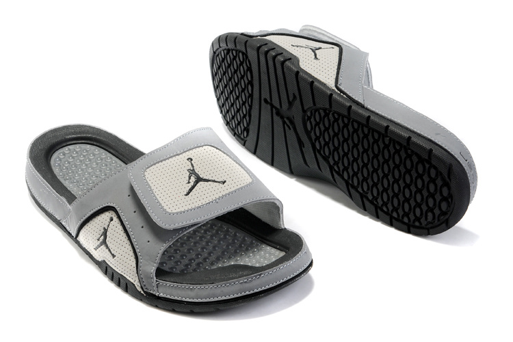 2015 Jordan Hydro 5 Grey Black Sandal - Click Image to Close
