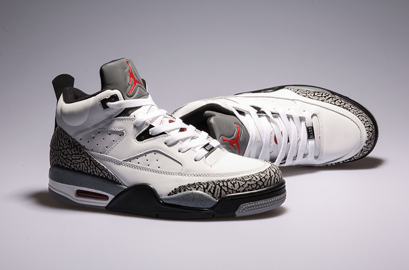 Latest Air Jordan Spizike White Grey Shoes