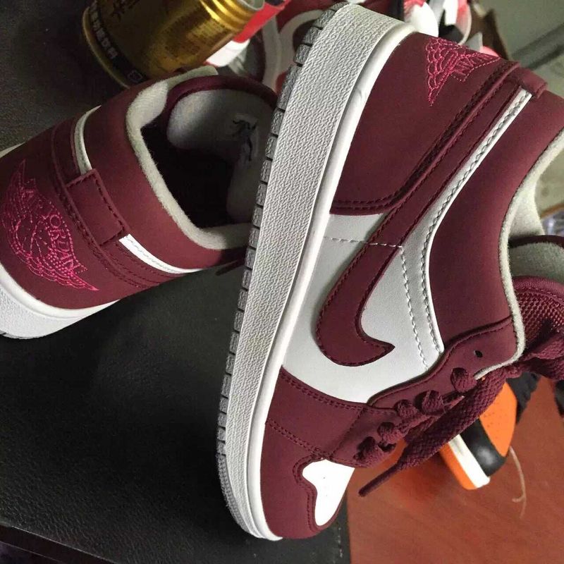 2015 New Air Jordan 1 Retro White Wine Red Shoes - Click Image to Close
