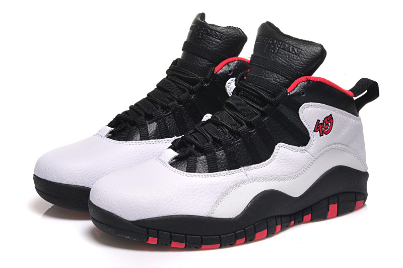 2015 Original Air Jordan 10 Retro White Black Red Shoes - Click Image to Close