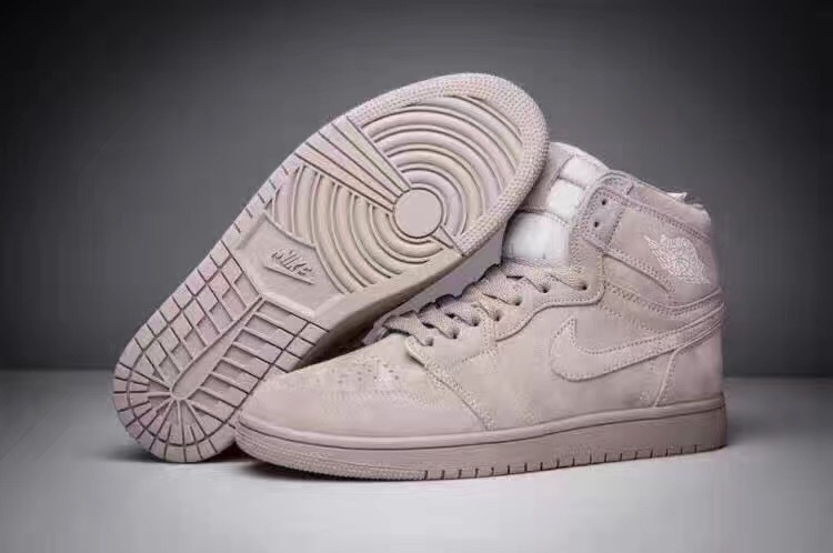 2017 Air Jordan 1 Deer Skin Grey Shoes