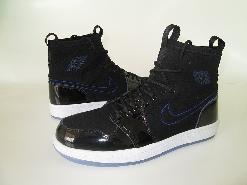 2017 Air Jordan 1 Slam Dunk Black Blue White Shoes - Click Image to Close