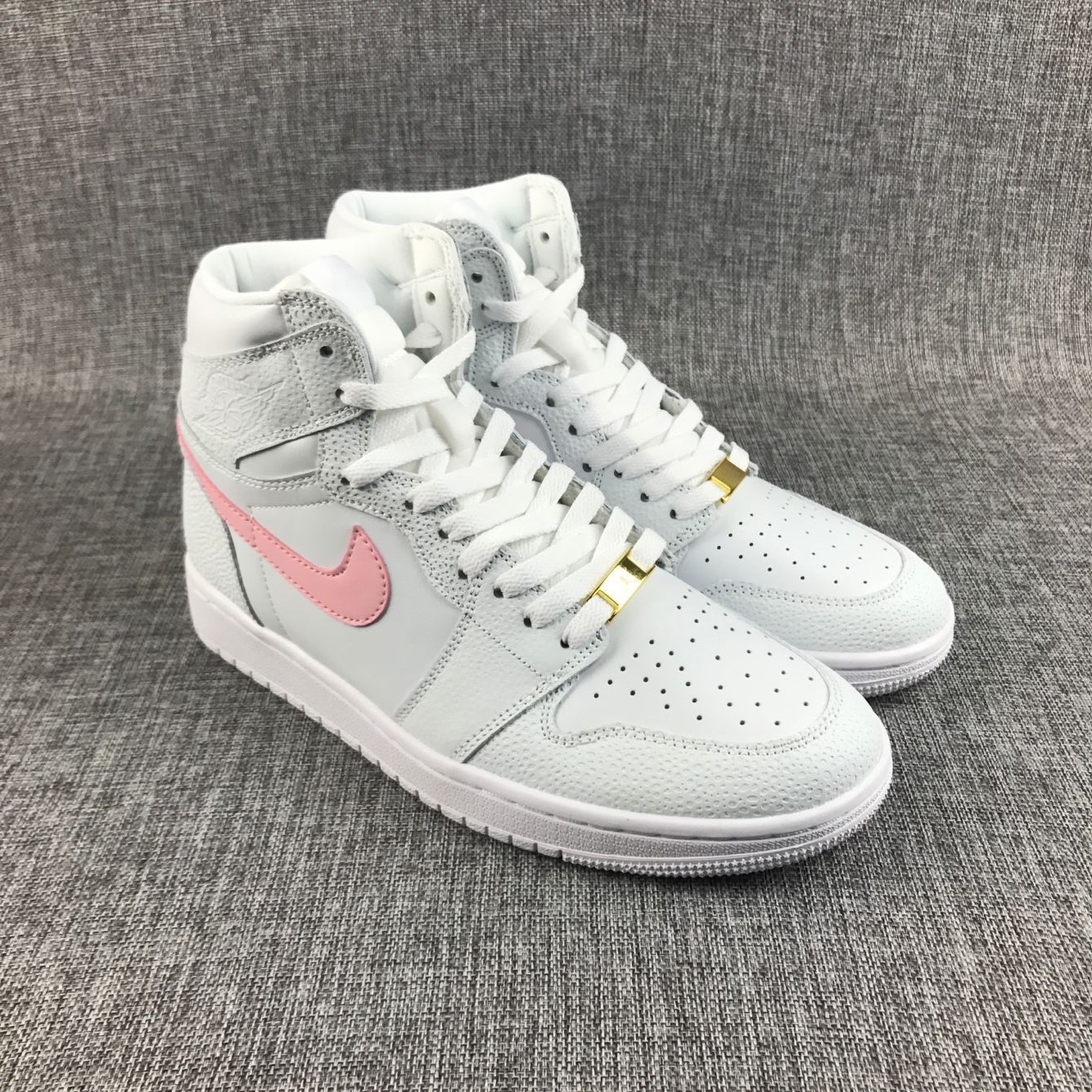 2017 Air Jordan 1 White Pink Shoes - Click Image to Close