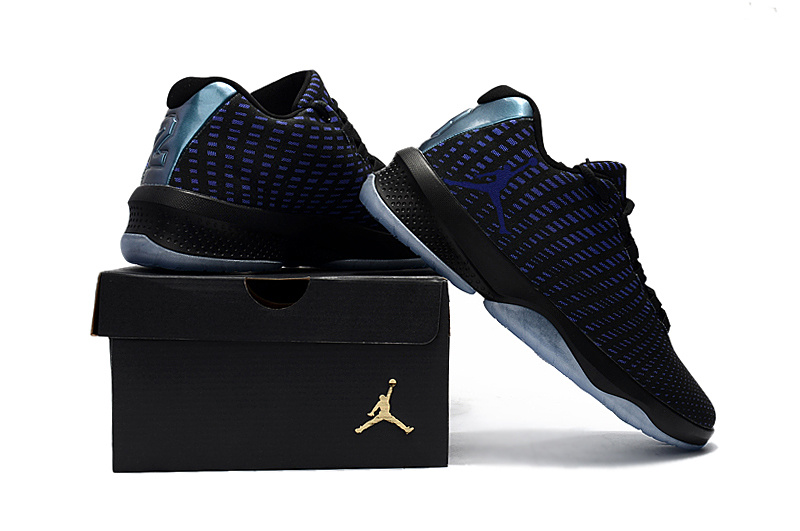 2017 Air Jordan Basketball SHoes Black Blue - Click Image to Close
