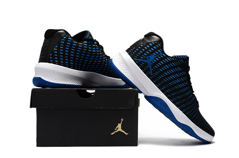 2017 Air Jordan Basketball SHoes Black White Blue - Click Image to Close