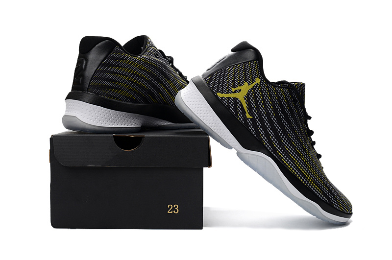 2017 Air Jordan Black Yellow Basketball Shoes - Click Image to Close