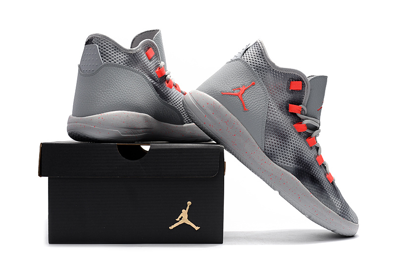 2017 Air Jordan Grey Black Red Casual Shoes - Click Image to Close