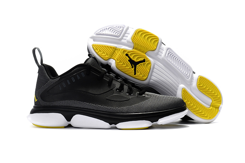 2017 Air Jordan Low Black White Yellow Basketball Shoes
