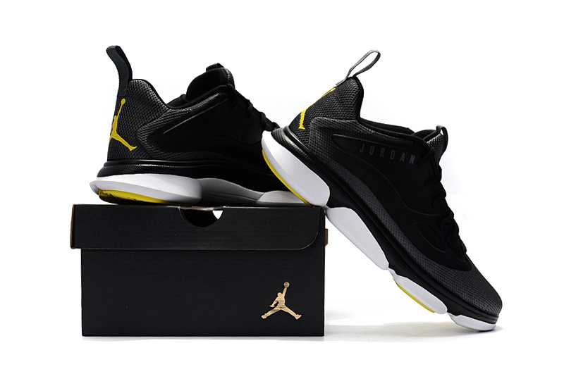 2017 Air Jordan Low Black White Yellow Basketball Shoes - Click Image to Close