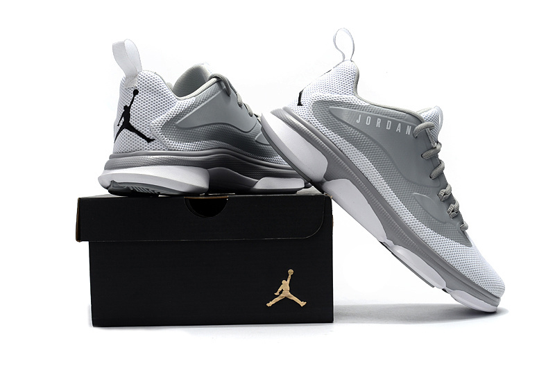 2017 Air Jordan Low White Grey Basketball Shoes - Click Image to Close