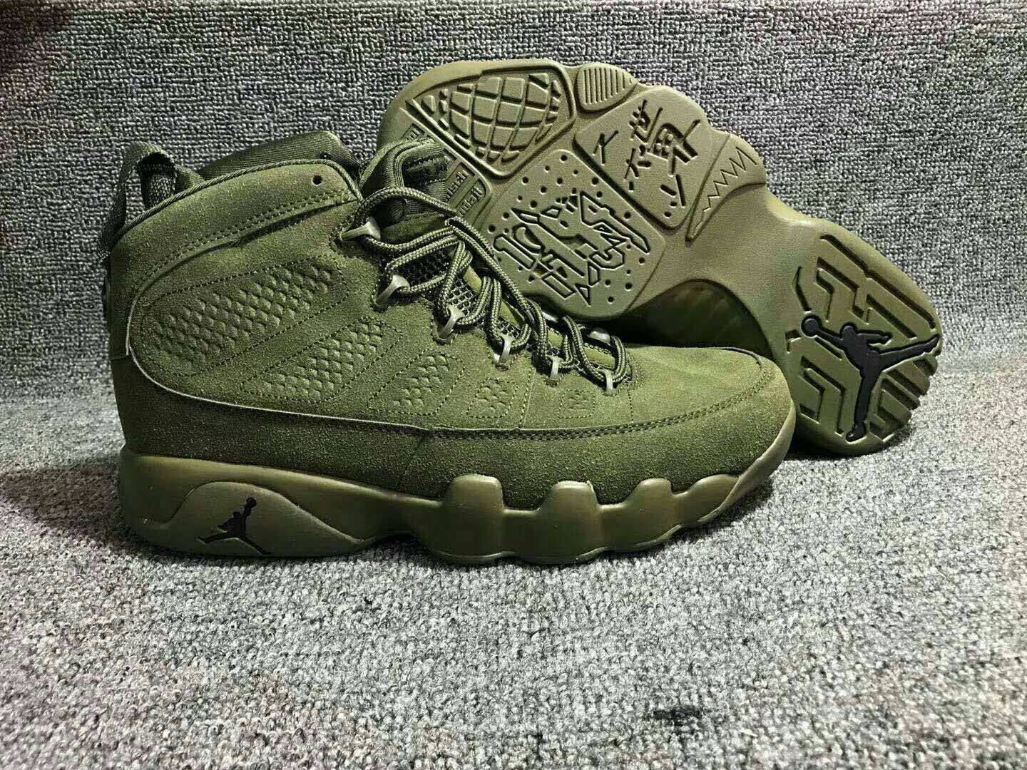 2018 Air Jordan 9 Red Army Green Shoes 