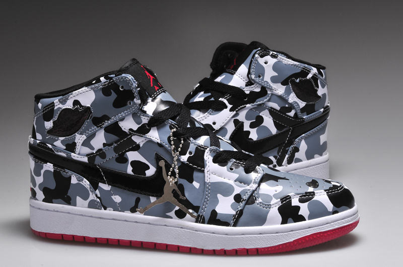 New Arrival Jordan 1 Camouflage White Red Shoes - Click Image to Close