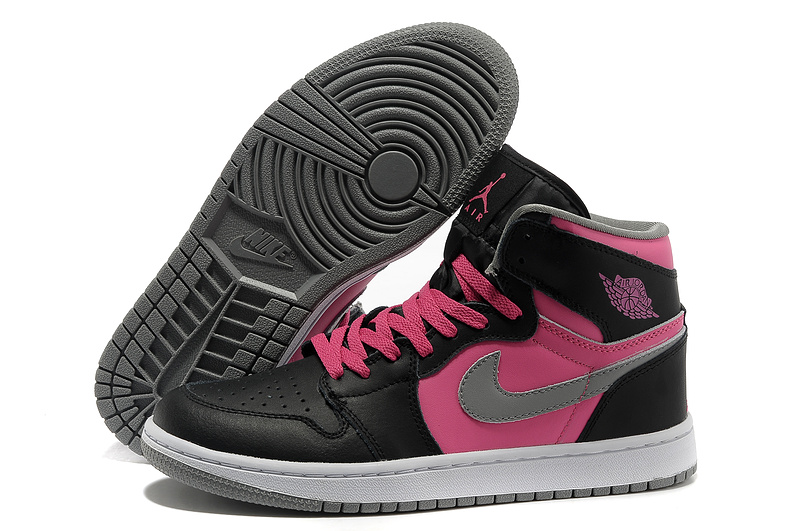 Air Jordan 1 High Black Pink White Shoes - Click Image to Close