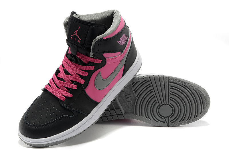 Air Jordan 1 High Black Pink White Shoes - Click Image to Close