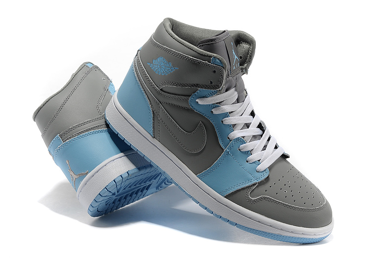 Air Jordan 1 High Grey Blue White Shoes