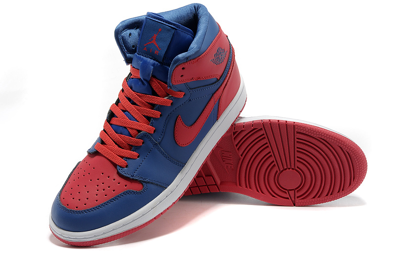 Air Jordan 1 High Red Blue White Shoes