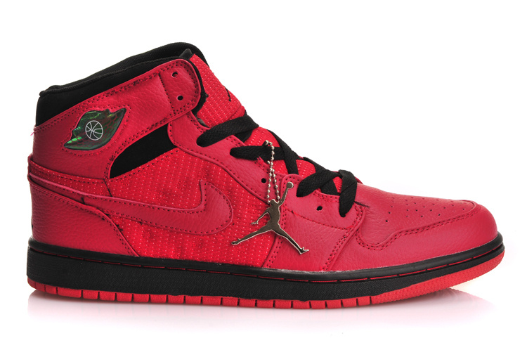 Air Jordan 1 Inserted Air Cushion Red Black Shoes - Click Image to Close