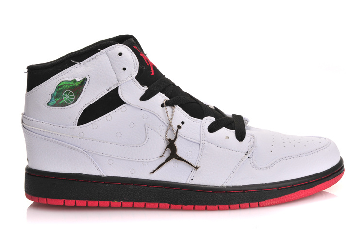 Air Jordan 1 Inserted Air Cushion White Black Red Shoes - Click Image to Close