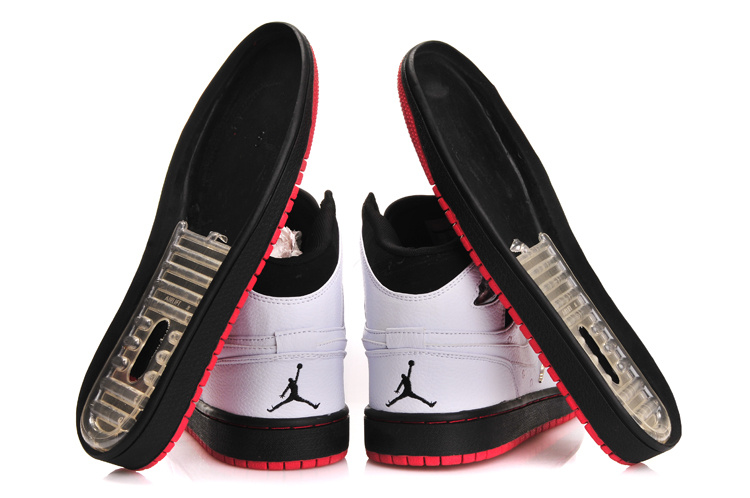 Air Jordan 1 Inserted Air Cushion White Black Red Shoes - Click Image to Close