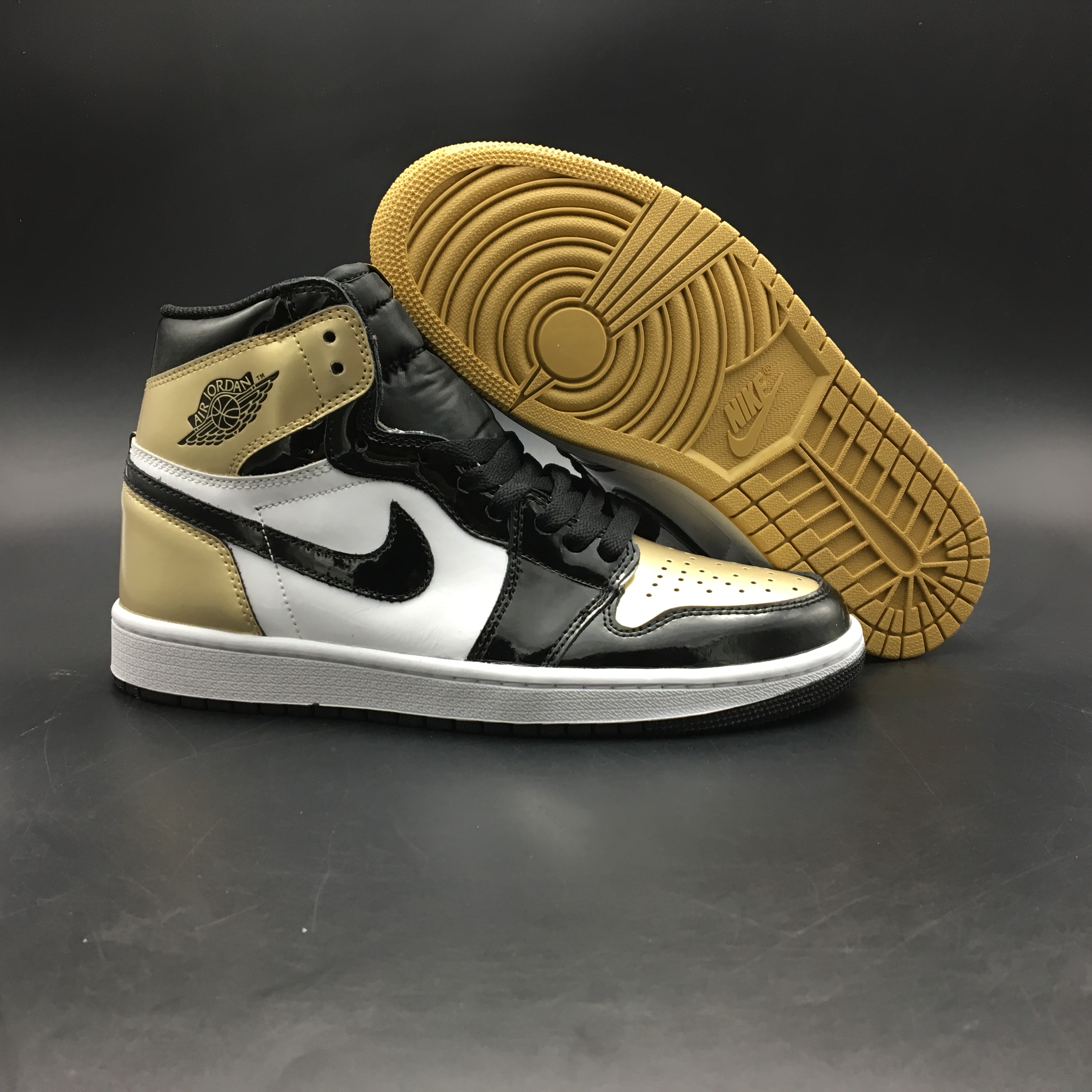 Air Jordan 1 Madrick Duck White Gold Black Shoes