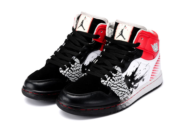 Air Jordan 1 The Wing Of Future Black White Red Shoes - Click Image to Close