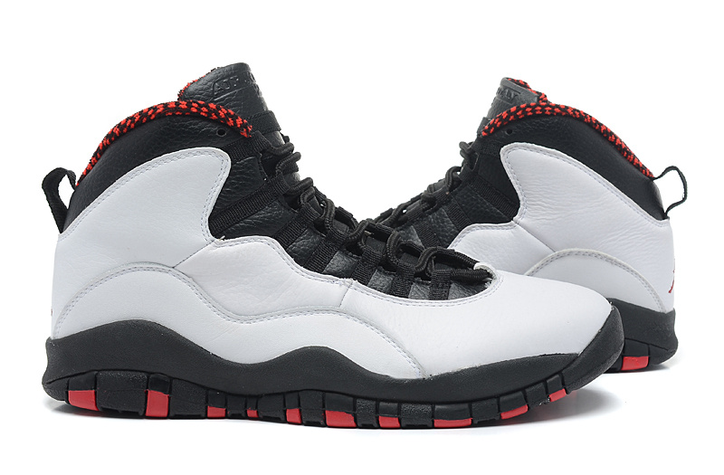 New Arrival Jordan 10 Grey Black Red Shoes