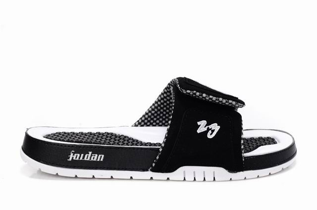 Air Jordan 10 Slipper Black White - Click Image to Close