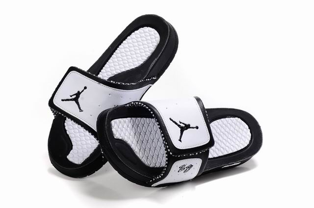 Air Jordan 10 Slipper Black White - Click Image to Close