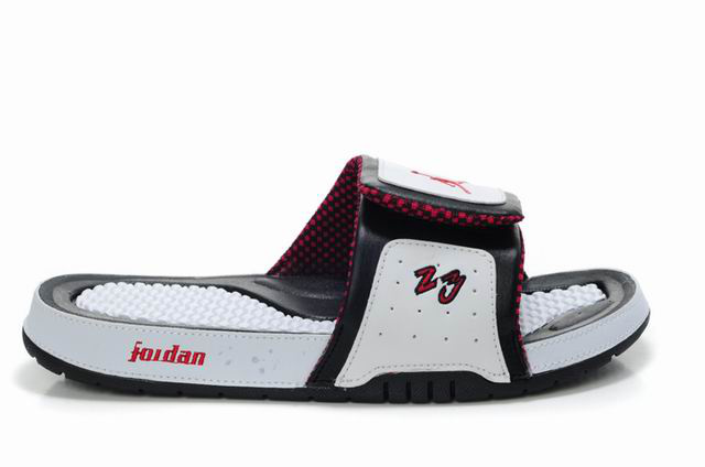 Air Jordan 10 Slipper White Black Red Logo