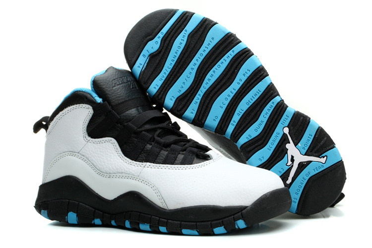 Air Jordan 10 White Black Blue For Women