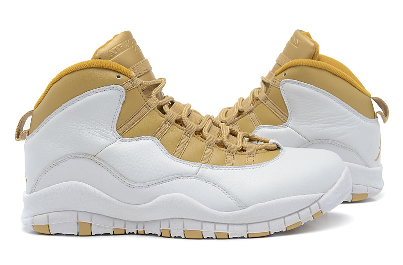 New Arrival Jordan 10 White Yellow Shoes - Click Image to Close